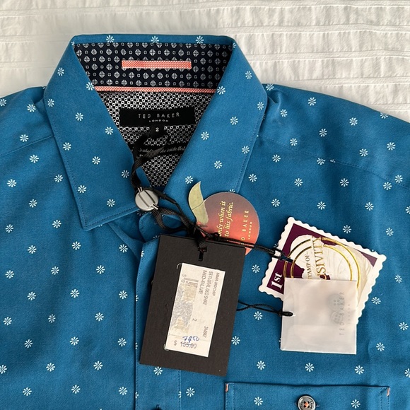 Ted Baker Short Sleeve Floral Geo Shirt - Picture 2 of 2